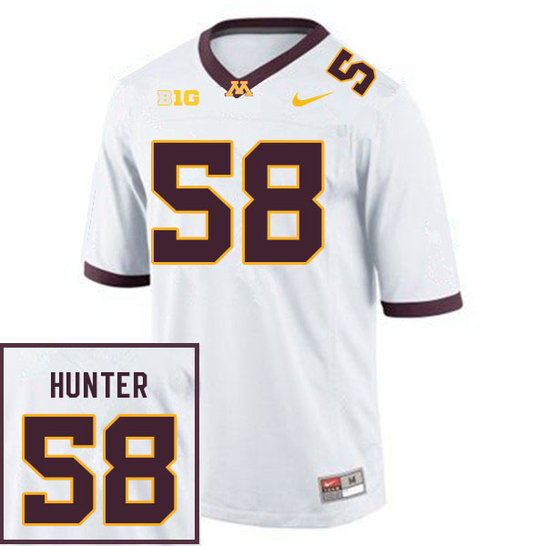Men #58 Jackson Hunter Minnesota Golden Gophers College Football Jerseys Sale-White